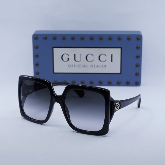 Final Price! Gucci GG0876S 001 Black/Grey Sunglasses - Picture 1 of 12